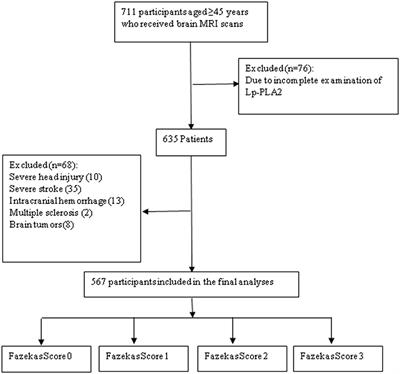 Differential Effects of Serum Lipoprotein-Associated Phospholipase A2 on Periventricular and Deep Subcortical White Matter Hyperintensity in Brain